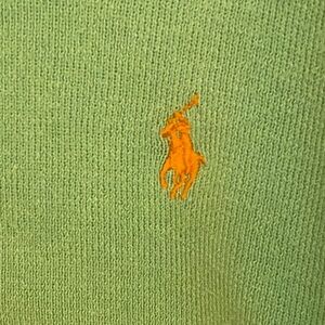 Polo by Ralph Lauren Lime V-Neck Sweater Size XL Pima Cotton